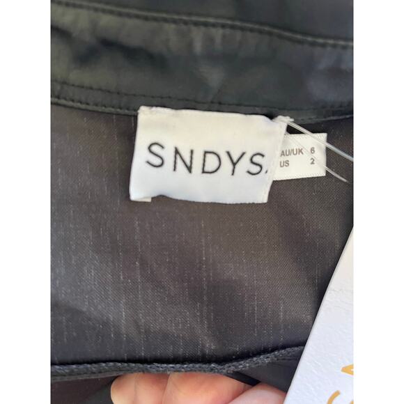 SNDYS | Women’s Faux Black Leather Jacket NWT | Size XS/2 - Picture 6 of 8